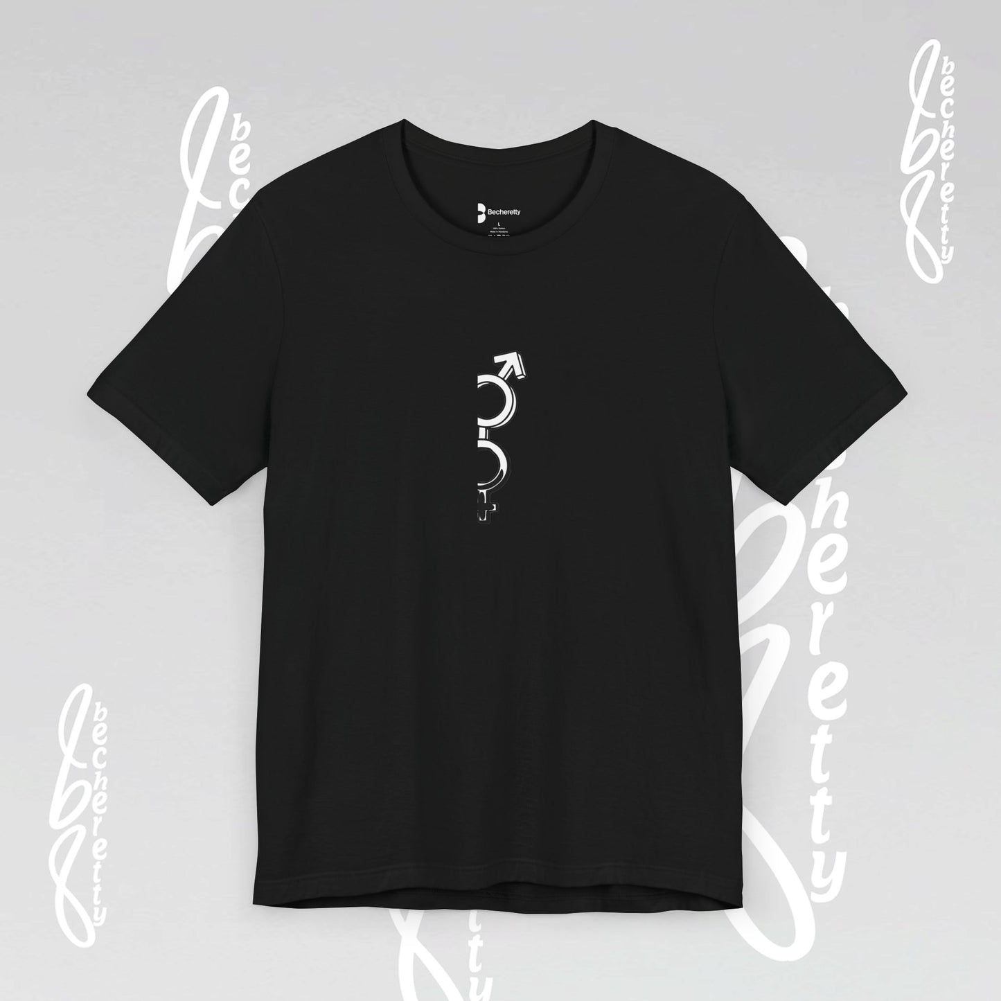 Minimalist Graphic Design Becheretty - Unisex Short Sleeves - Casual - Pixels Void Line