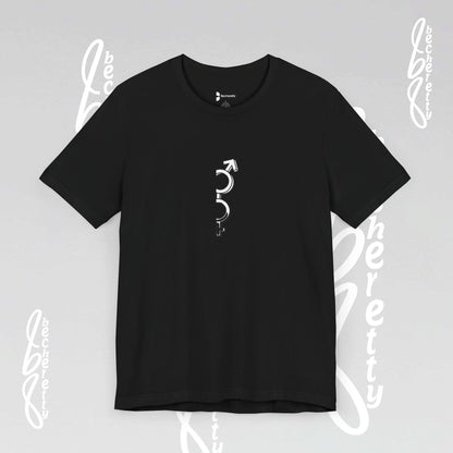 Minimalist Graphic Design Becheretty - Unisex Short Sleeves - Casual - Pixels Void Line