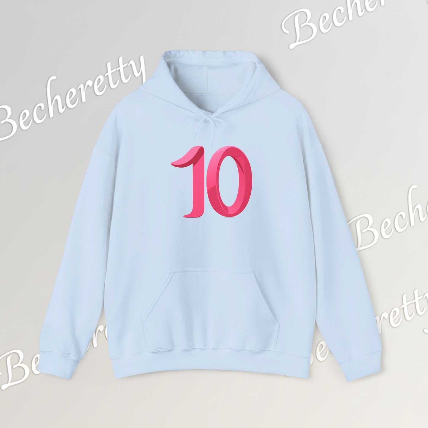 The "Perfect 10" Signature Hoodie - Art Minimalist Becheretty - Perfect balance between soft aesthetics and high-impact style.