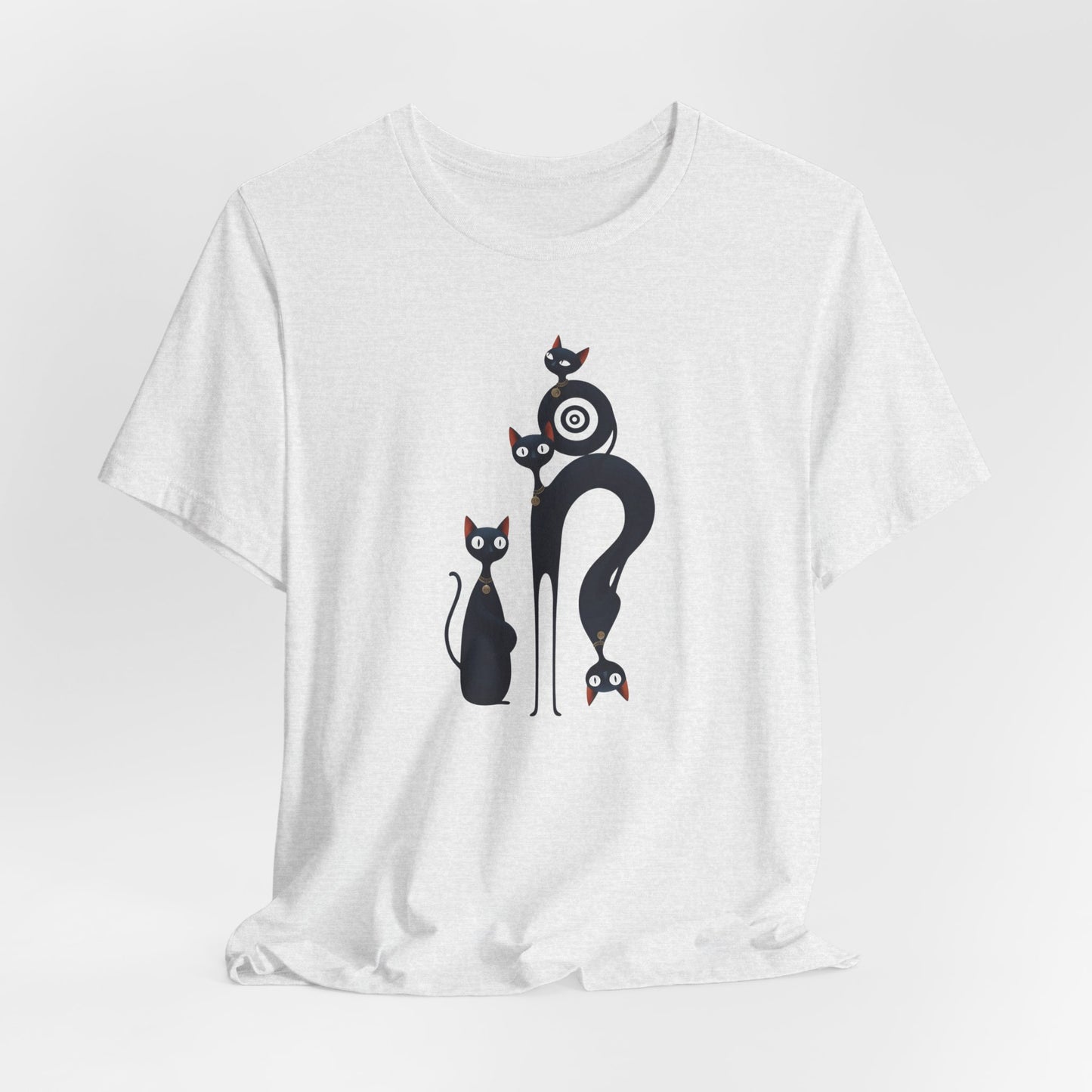 Graphic Tee "Playful Family Cats" Artistic design Becheretty - Wearable Art apparel for special occasions