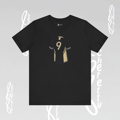 Soccer T-Shirt - Number 9 - Minimalist Graphic Becheretty - Athletic apparel - Everyday Fashion