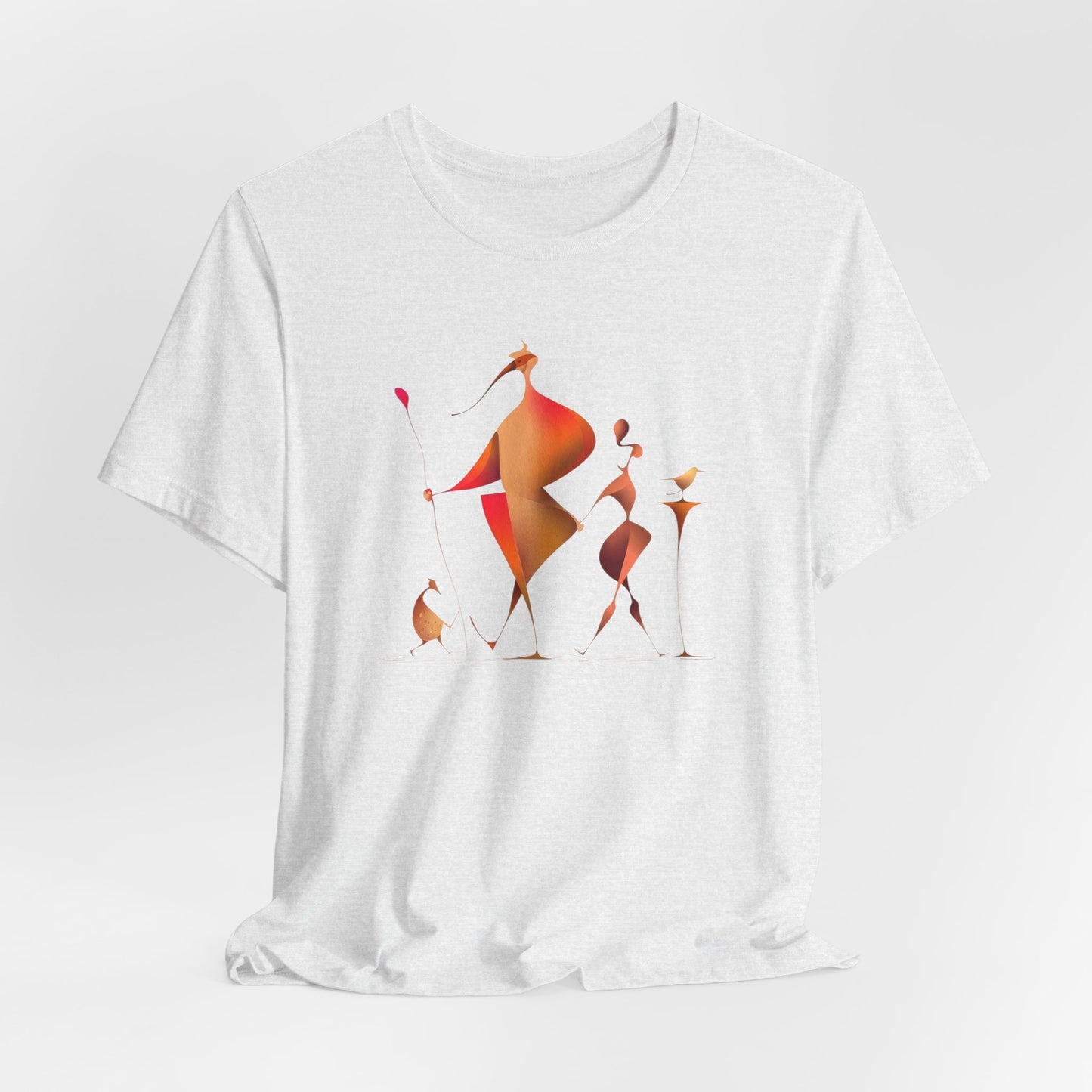 "Gilded Strangers" Graphic T-Shirt Becheretty - A Journey Through an Abstract World of Mythic Beings