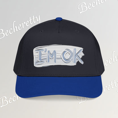 Baseball Cap "I'M OK" Minimal Art Graphic Becheretty - Style is Yours