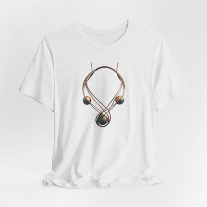 Art Graphic  Necklace "Mystic Orb" Minimalist Tee Becheretty - Wearable Art work - Unique design