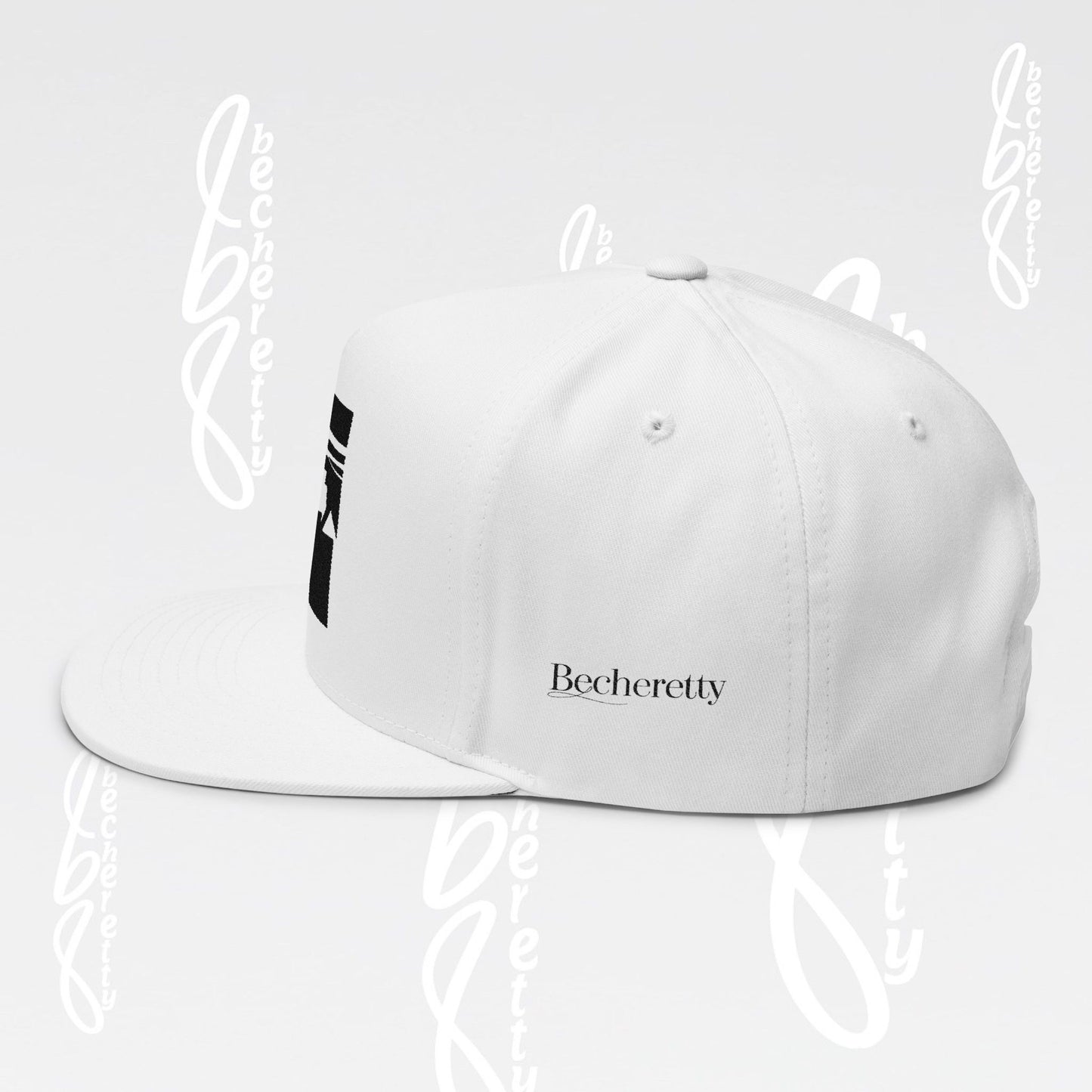 Baseball Cap - Art Graphic Becheretty - Stylish Embroidered Flat Bill Cap for Trendsetters