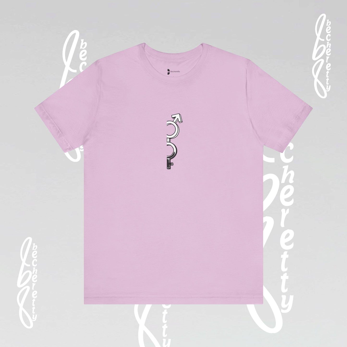 Minimalist Graphic Design Becheretty - Unisex Short Sleeves - Casual - Pixels Void Line