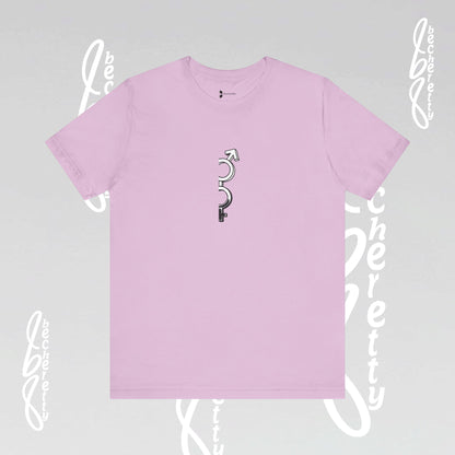 Minimalist Graphic Design Becheretty - Unisex Short Sleeves - Casual - Pixels Void Line