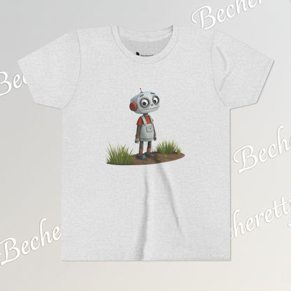 Youth T-Shirt short sleeve "Funny Robot Gaze" Graphic Becheretty - Casual Wear - Unique Kids Apparel