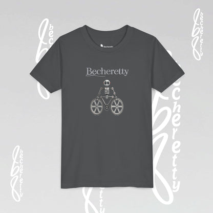 Youth T'Shirt - Becheretty Graphic Design - Cool Robot Bicycle - Perfect for Bike Lovers