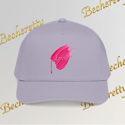 Pink Brushstroke Baseball Cap - Art Graphic Becheretty - Artistic Energy for Art Lovers