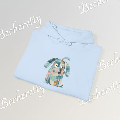 Cute Watercolor Dog Hoodie - art Graphic Becheretty - Colorful Puppy Sweatshirt