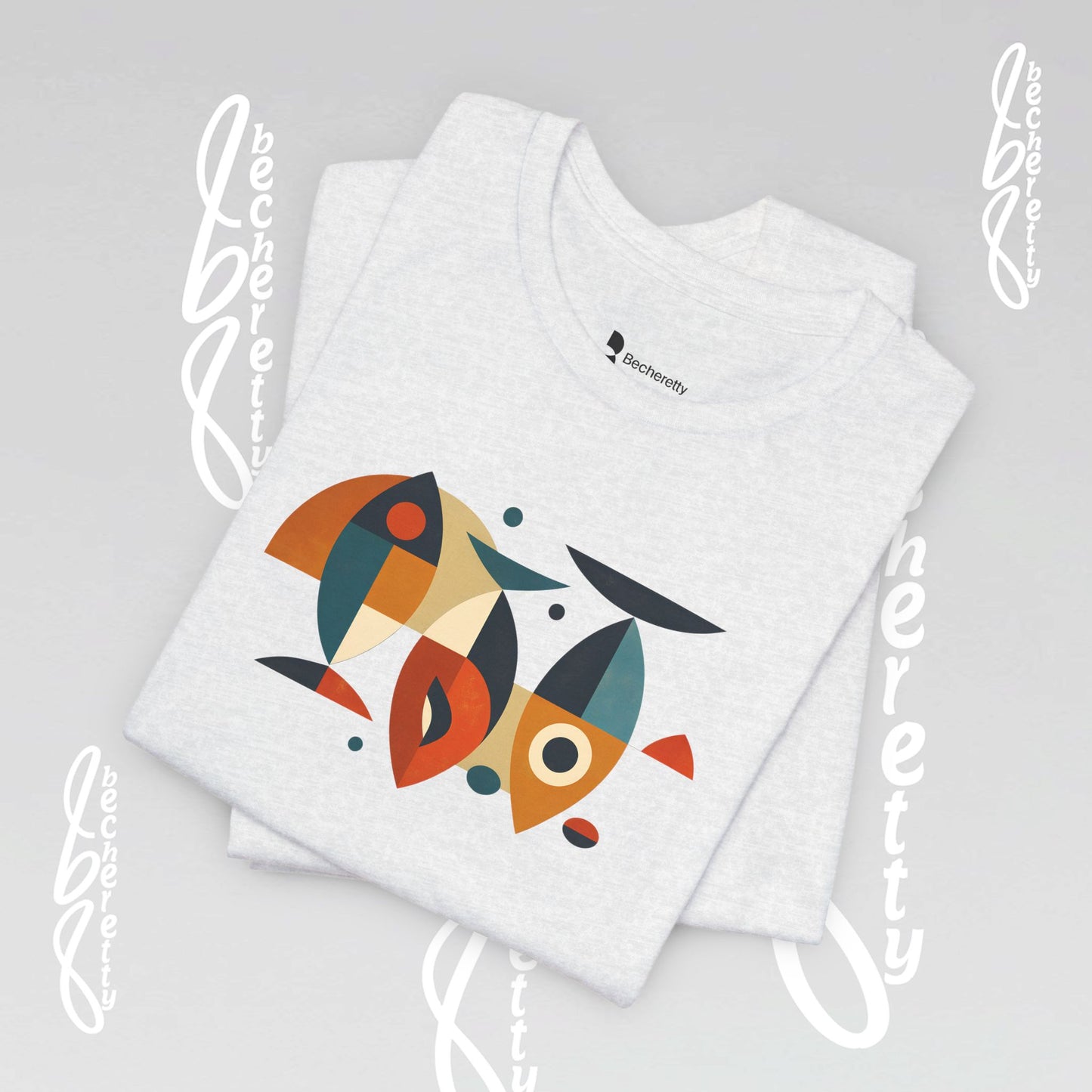 Abstract Harmony Tee Becheretty - Casual Wear, Gift for Friends, Everyday Comfort, Unique Artwork
