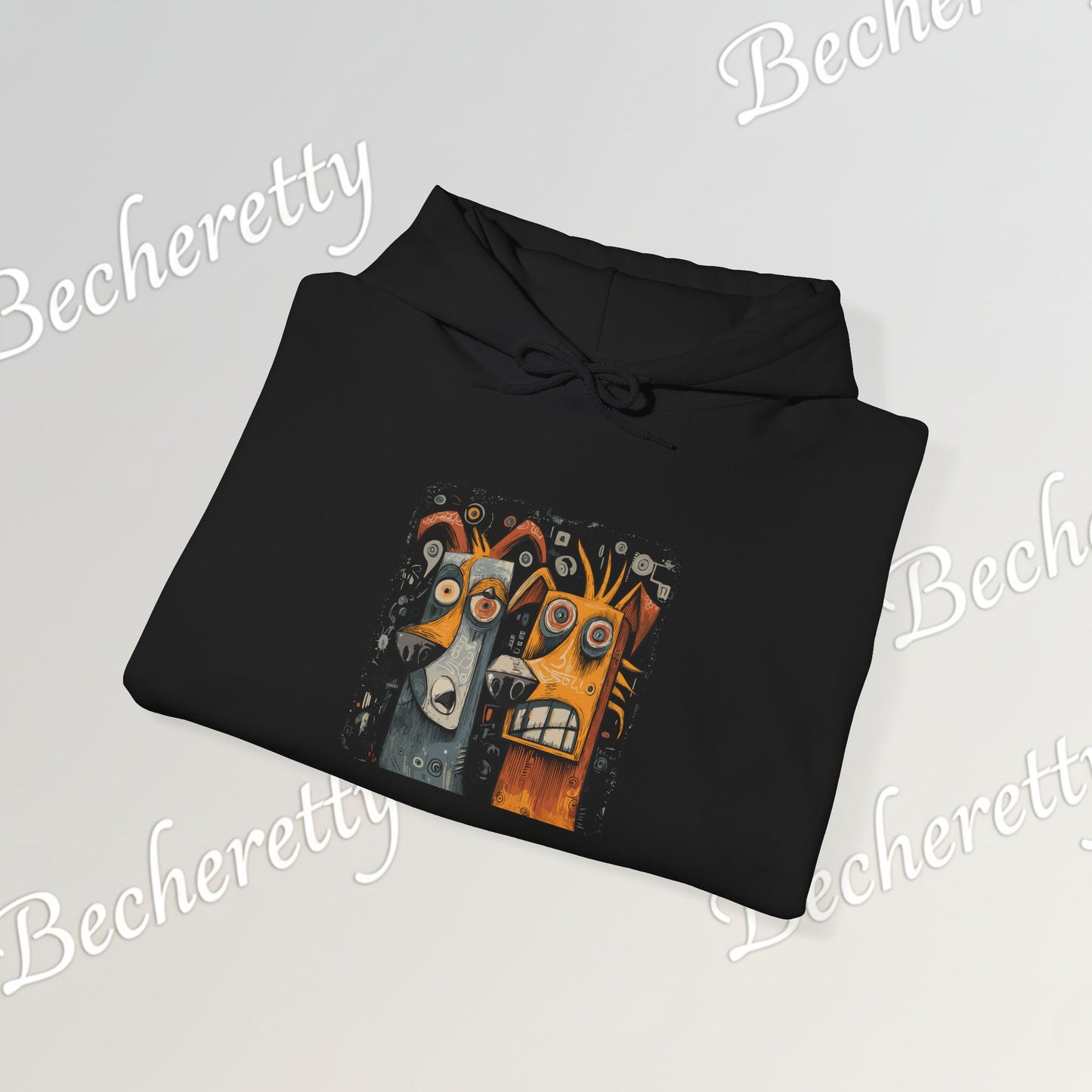 Twin Instincts Hoodie Becheretty - Perfect for art-driven fashion, and anyone who wears instinct as identity.