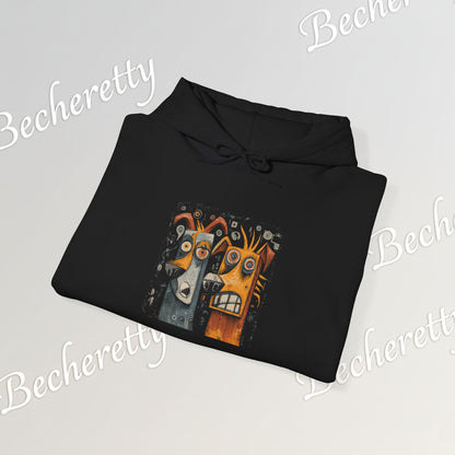 Twin Instincts Hoodie Becheretty - Perfect for art-driven fashion, and anyone who wears instinct as identity.