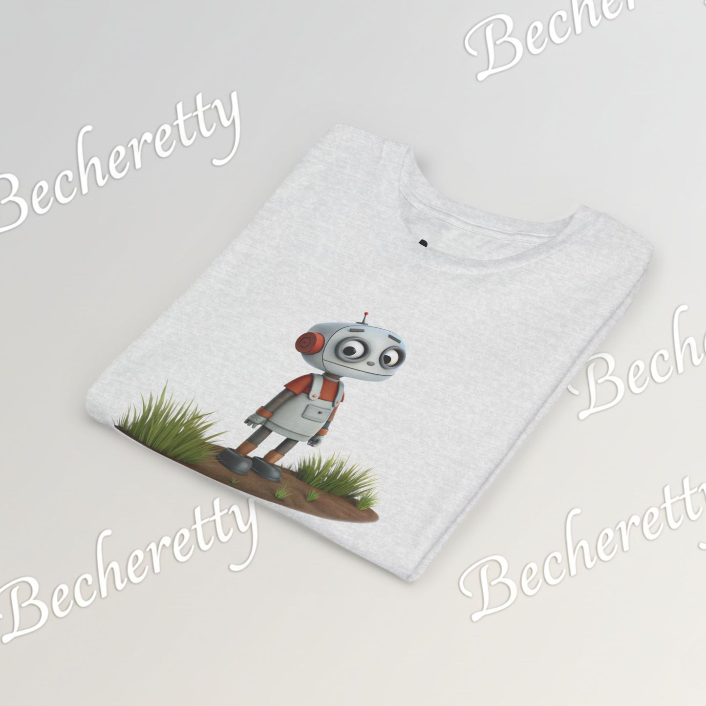 Youth T-Shirt short sleeve "Funny Robot Gaze" Graphic Becheretty - Casual Wear - Unique Kids Apparel