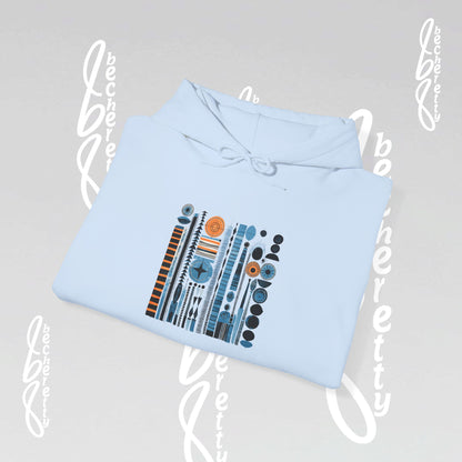 Modern Geometry Hoodie "Urban Totems" Art Graphic Becheretty - Timeless, versatile, and unmistakably modern.