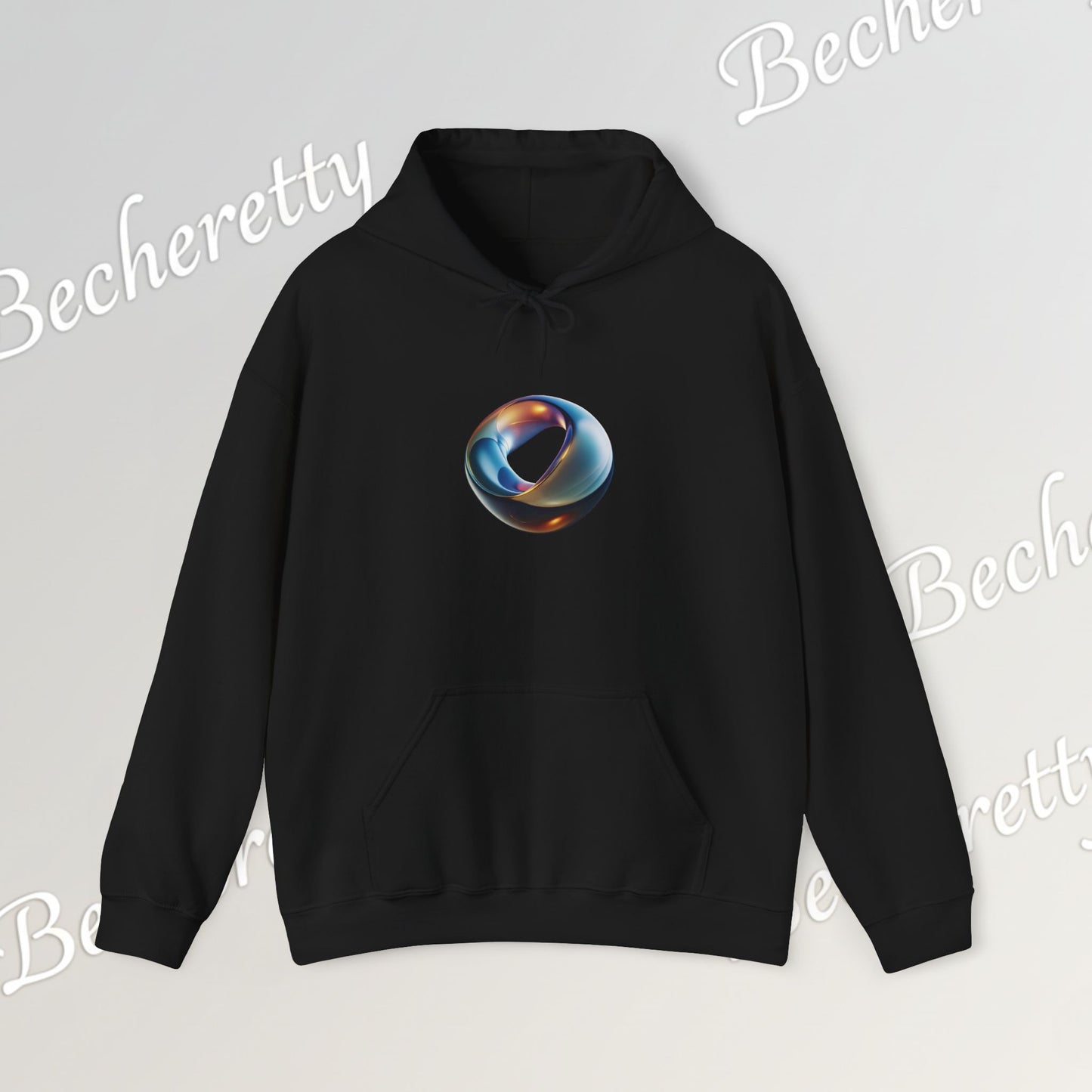 Futuristic Ring - Graphic Hoodie Becheretty - Minimal Artistic Jewel - Luminous Statement - Style is yours!