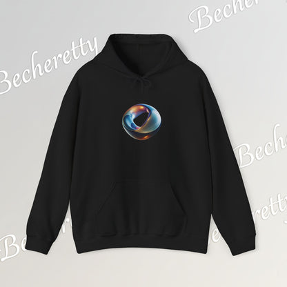 Futuristic Ring - Graphic Hoodie Becheretty - Minimal Artistic Jewel - Luminous Statement - Style is yours!