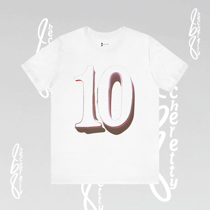 Number 10 - Graphic Unisex Tee - Becheretty Minimalist Style - Everyday Comfort, Sports Lovers