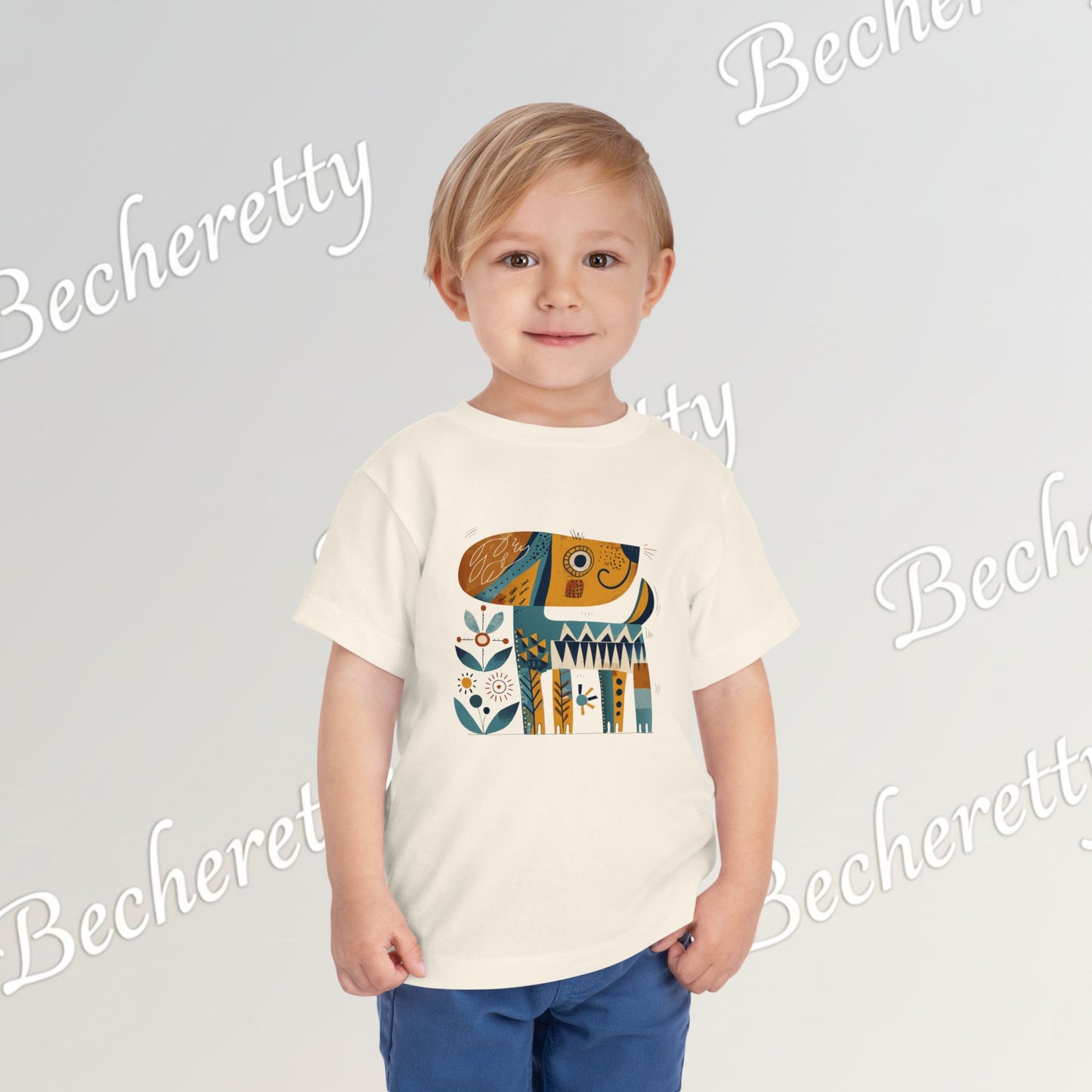 Artistic Doggie - Graphic Tee "Becheretty" for Toddlers -  Perfect gift for the little ones