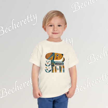 Artistic Doggie - Graphic Tee "Becheretty" for Toddlers -  Perfect gift for the little ones