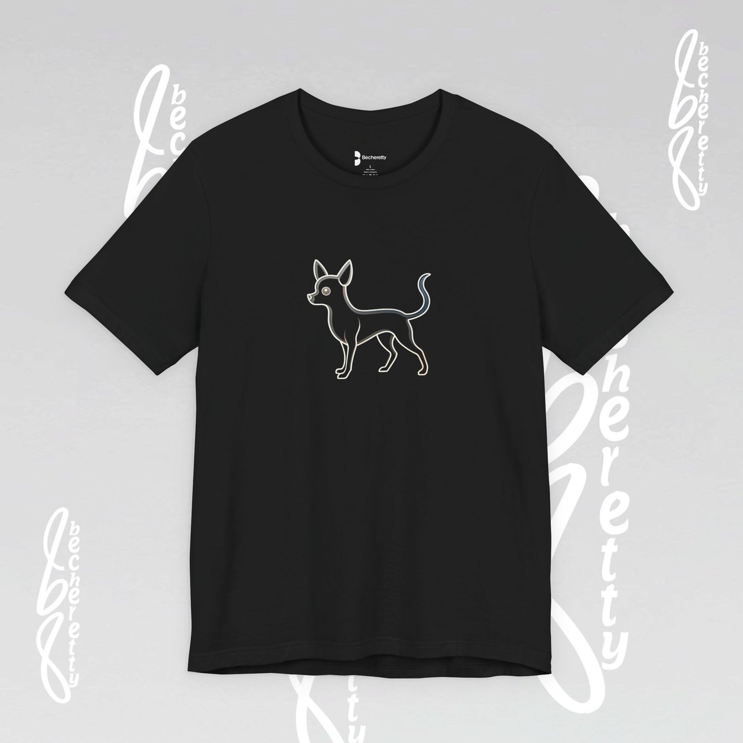 Pet Lovers "Chihuahua" T-Shirt Unisex -  Art Graphic Minimalist Becheretty - Wearable Art Apparel - Casual Wear