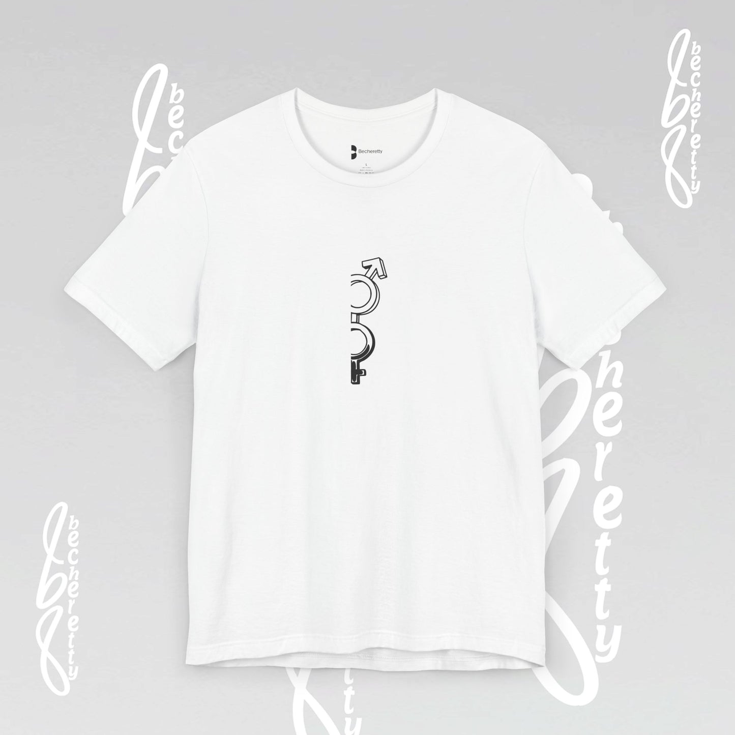 Minimalist Graphic Design Becheretty - Unisex Short Sleeves - Casual - Pixels Void Line