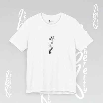 Minimalist Graphic Design Becheretty - Unisex Short Sleeves - Casual - Pixels Void Line