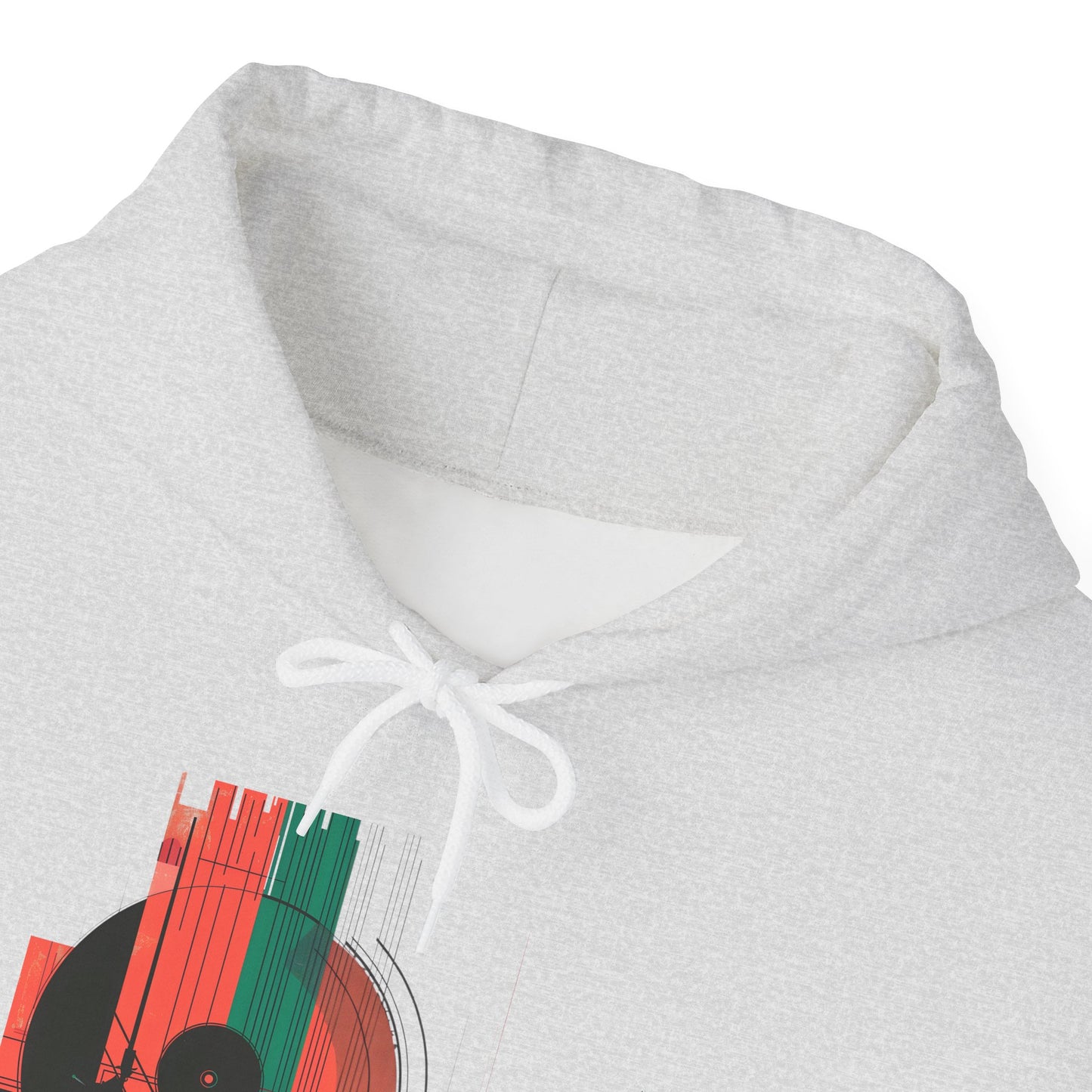 The Vinyl Echo "DJ" Hoodie - Art Graphic Becheretty - The classic vinyl record through a lens of modern geometry