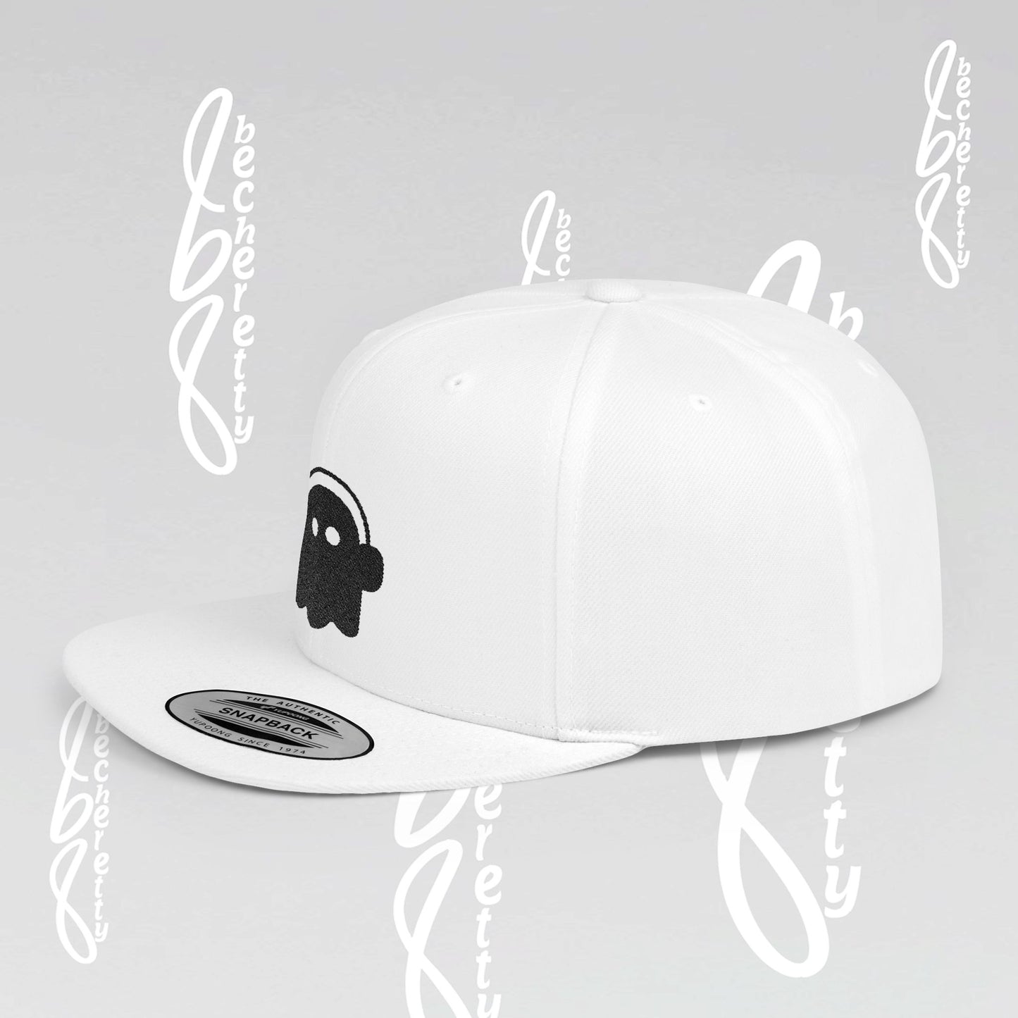 Stylish Flat Bill Snapback Hat with Embroidered Design Becheretty