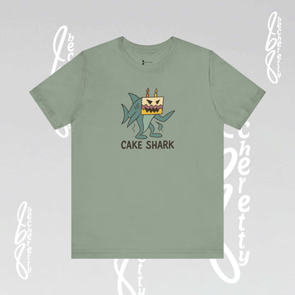 Cake Shark Tee - Designed by a 10-Year-Old - Celebrate Neurodiversity - Casual Wear