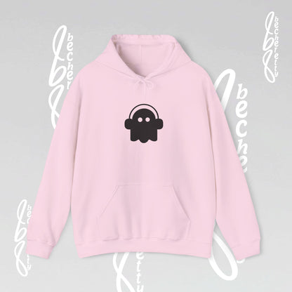 Funny Ghost Hoodie - Art Graphic Minimalist Becheretty "Ghost Headphone"