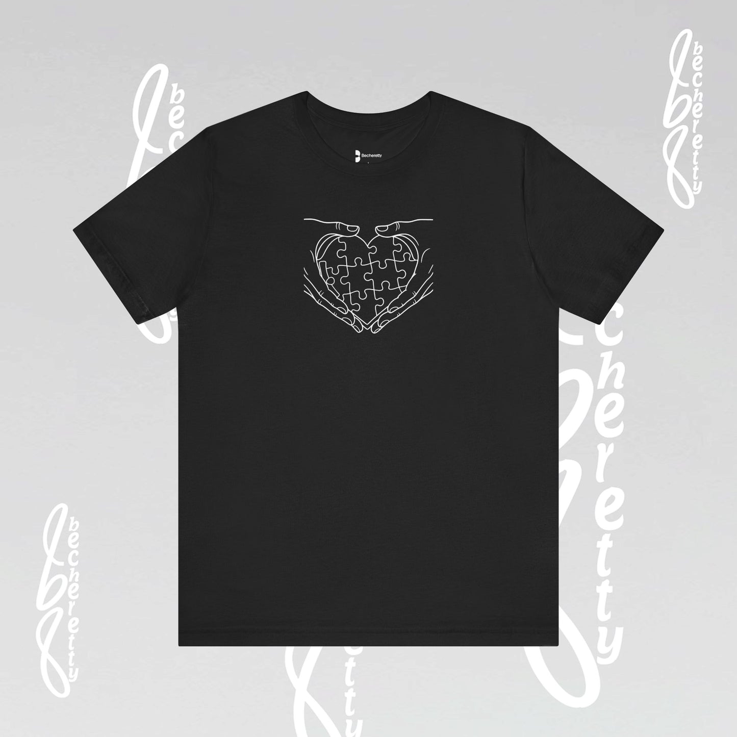 Autism Awareness T-Shirt  "My Heart is Yours" - Becheretty Minimalist design - Unisex, casual wear.