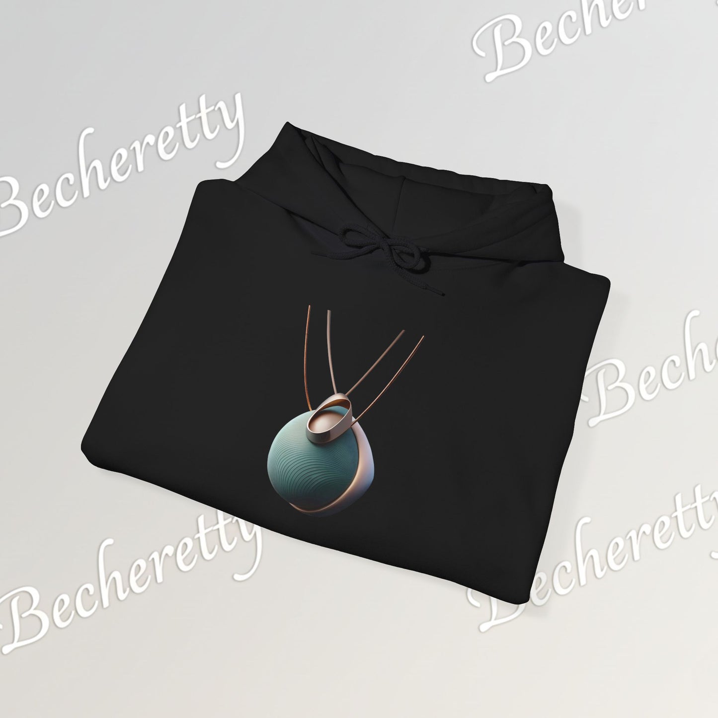 Abstract 3D Geometric Necklace Hoodie - Art Graphic Becheretty - Unisex, Original Gift for Friends