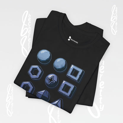 Graphic "Abstract Geometrics" T-Shirt Becheretty - Short Sleeve - Art Minimalist - Casual Wear