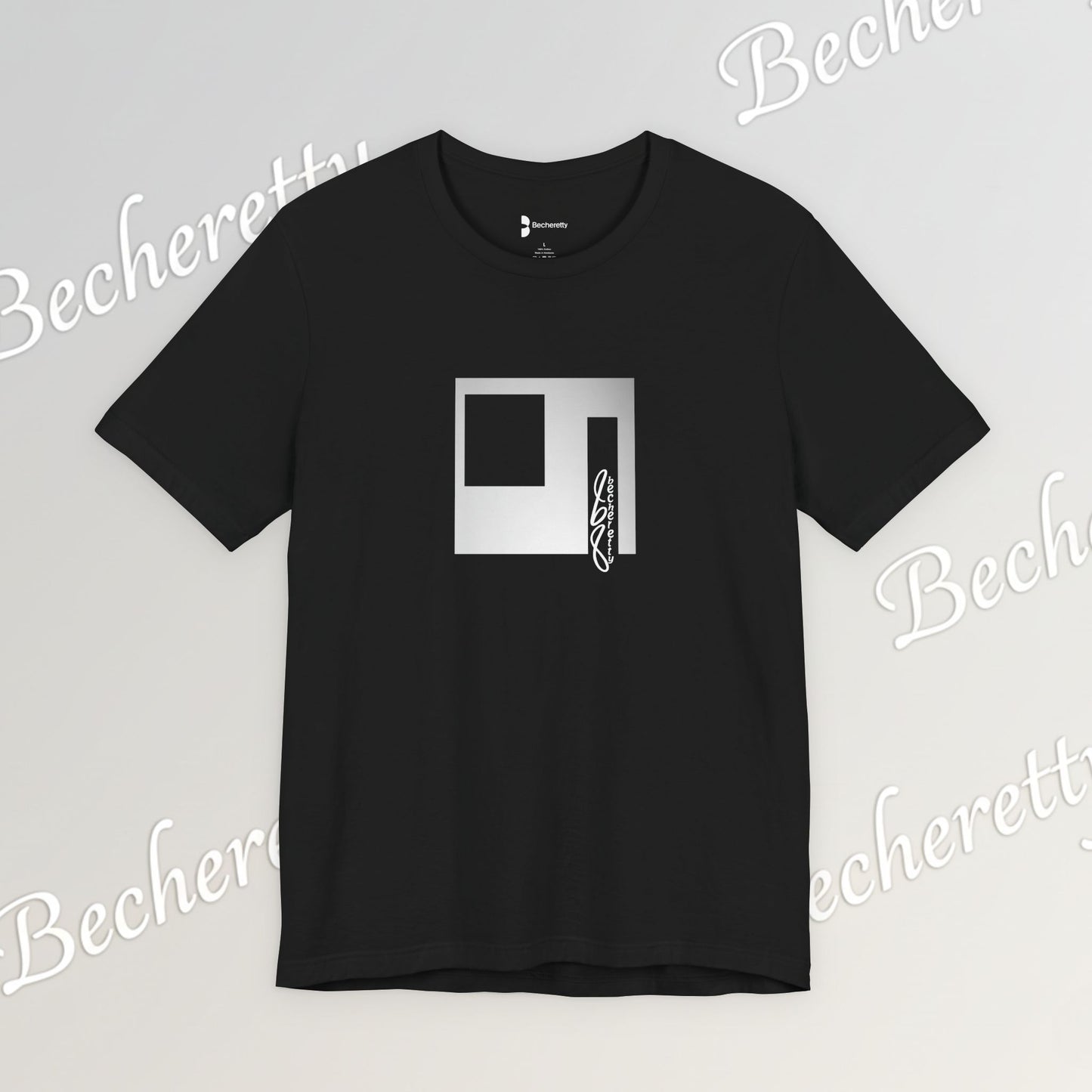 Cubist Portal Premium Tee - Minimalist Art Graphic Becheretty - Design that merges architectural precision and abstract expressionism.