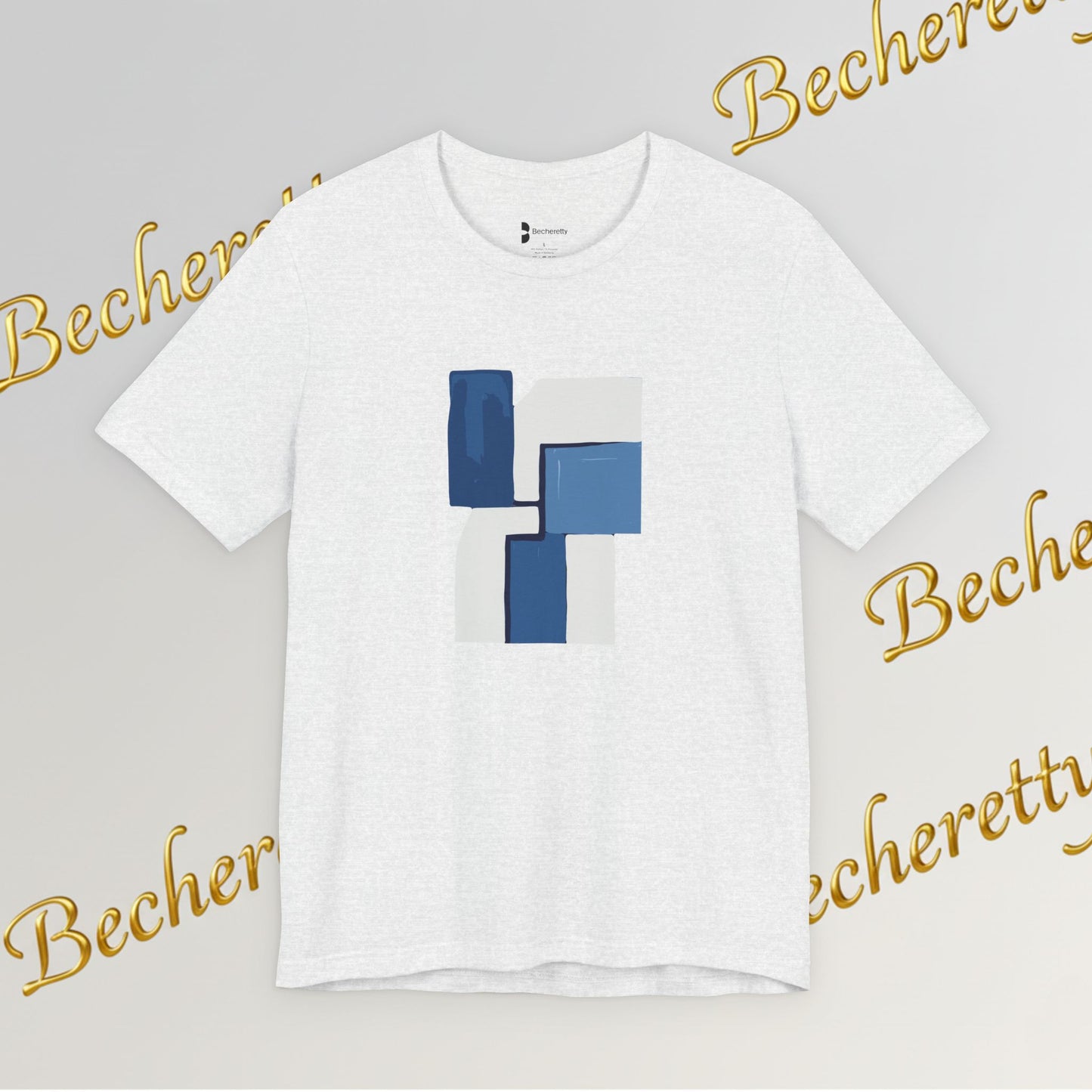 Abstract Wave Short Sleeve Tee - Art Minimalist Becheretty - Perfect for Art Lovers -Casual Wear