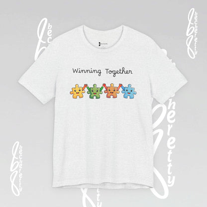 Graphic T-Shirt "Winning Together" Celebrating Neurodiversity & Autism Awareness - Becheretty Design