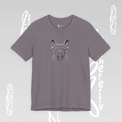 Dog Lovers Tee "Frenchie" Art Graphic Becheretty - Special gift for French Bulldog owners - Casual Wear