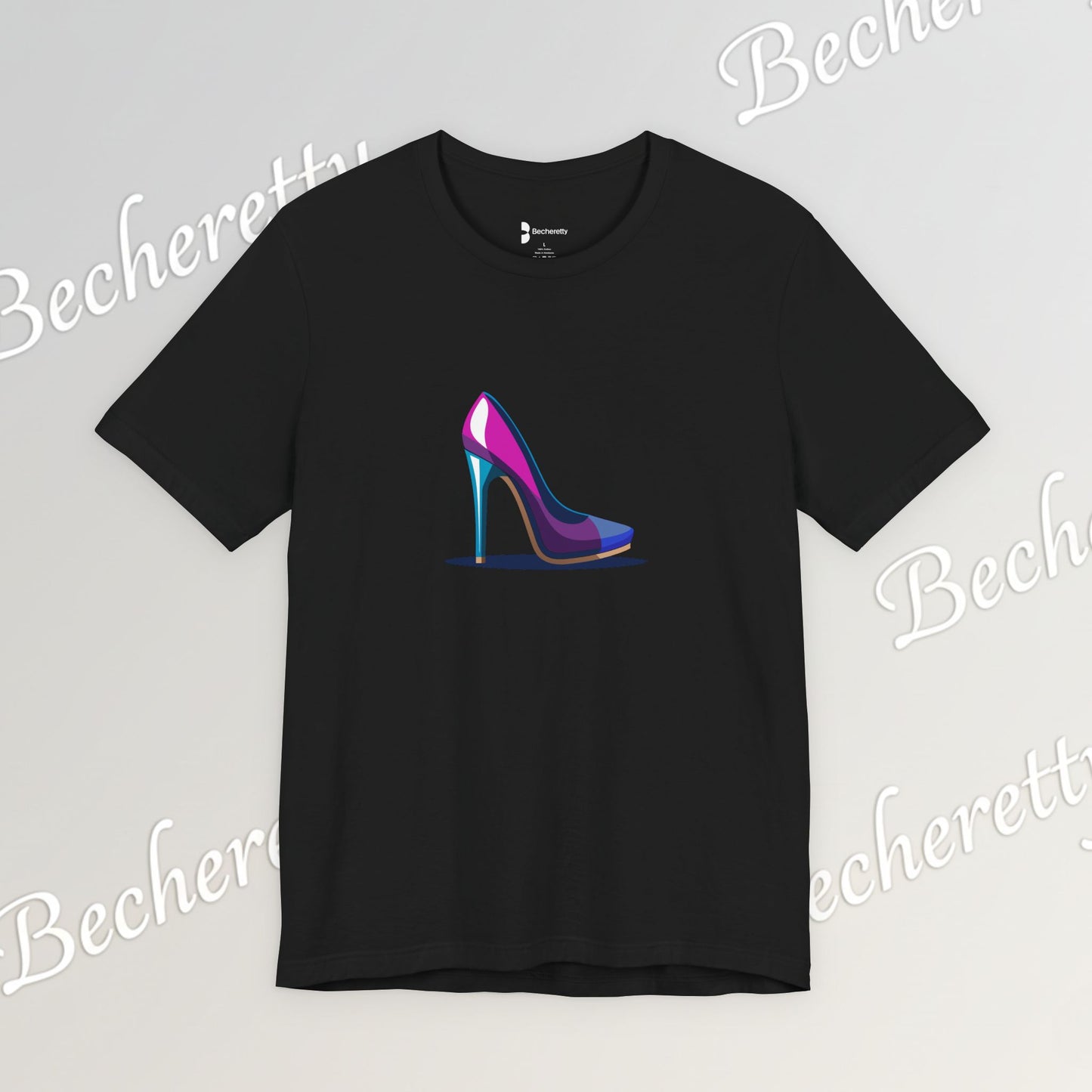 Colorful futuristic Stiletto T‑Shirt - Art Graphic Becheretty - A nod to your unique fashion style