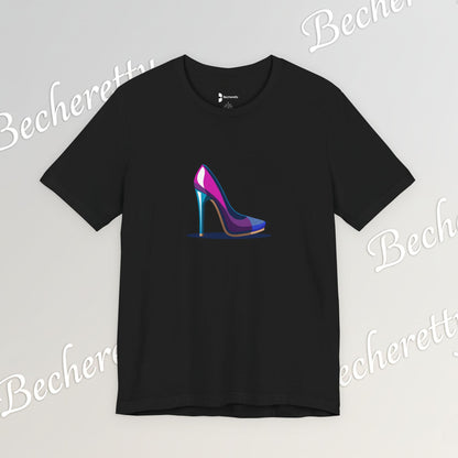 Colorful futuristic Stiletto T‑Shirt - Art Graphic Becheretty - A nod to your unique fashion style