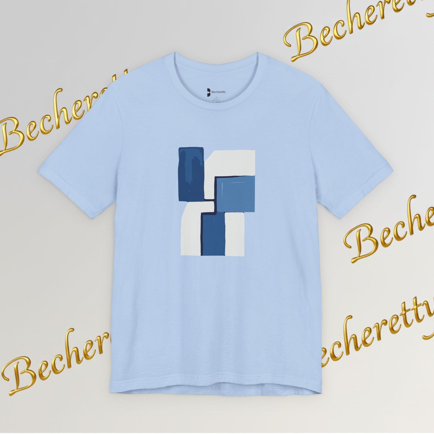 Abstract Wave Short Sleeve Tee - Art Minimalist Becheretty - Perfect for Art Lovers -Casual Wear