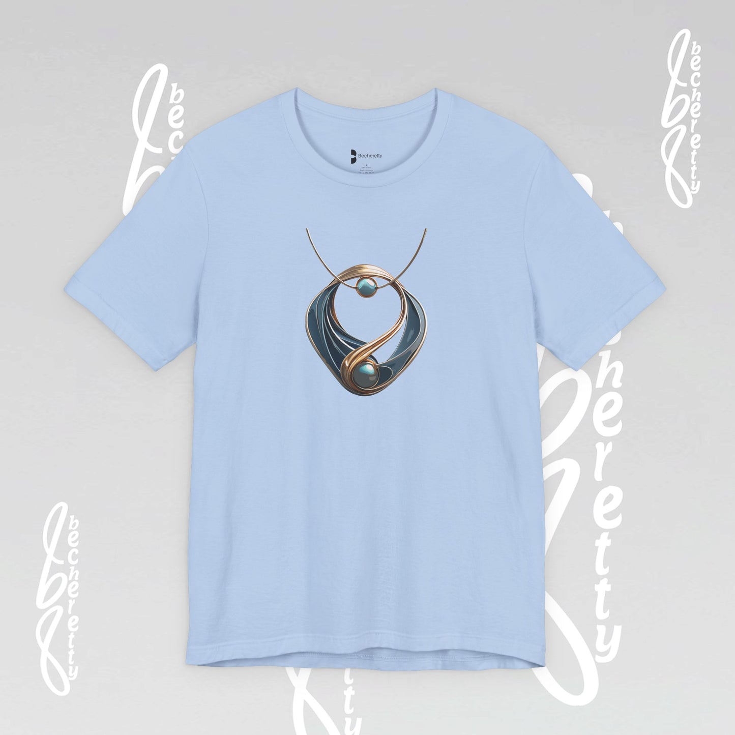 Necklace Artistic design - Statement T-Shirt Becheretty - Casual wear - Unique Graphic Top, Everyday Style