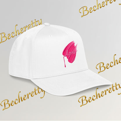 Pink Brushstroke Baseball Cap - Art Graphic Becheretty - Artistic Energy for Art Lovers