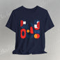 Luminous Silhouette T-Shirt - Bauhaus-inspired geometric shapes - Art Graphic Minimalist Becheretty