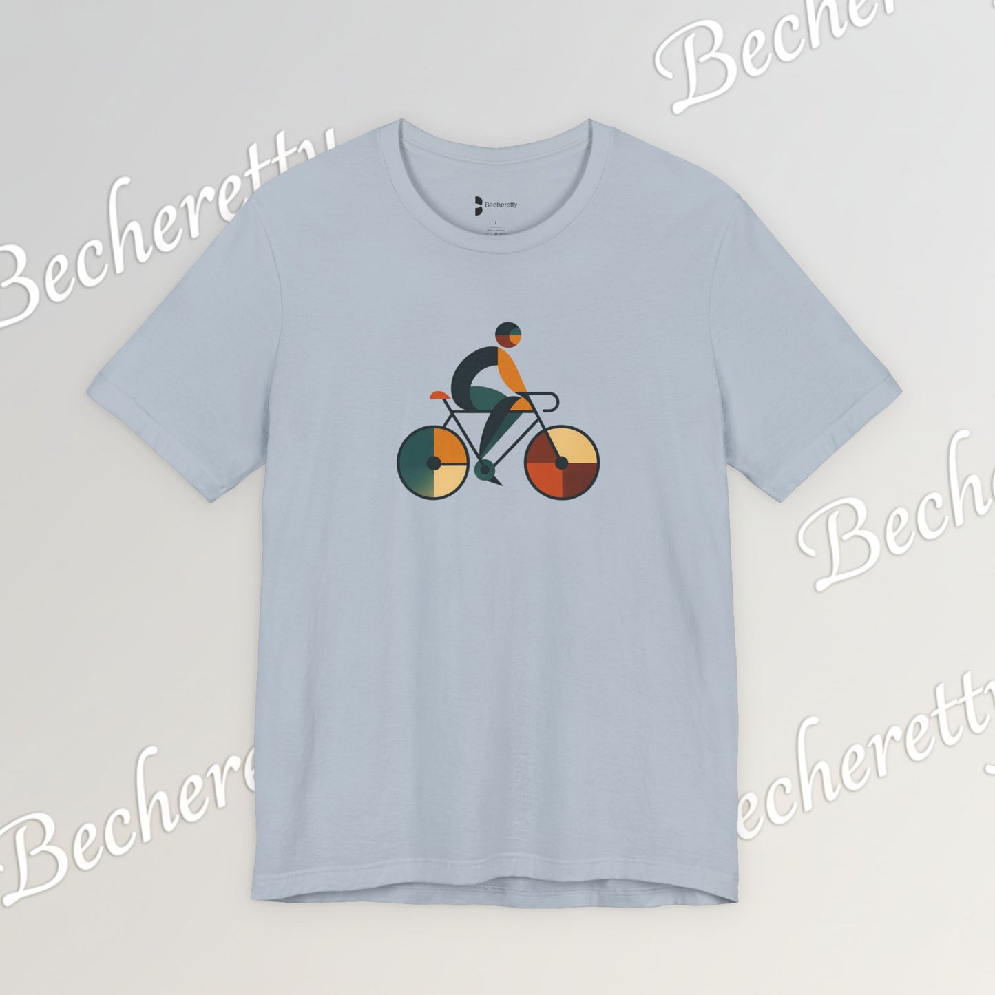Modern Minimalist Bike Graphic Tee - Becheretty - Artistic Everyday wear, Unique gift