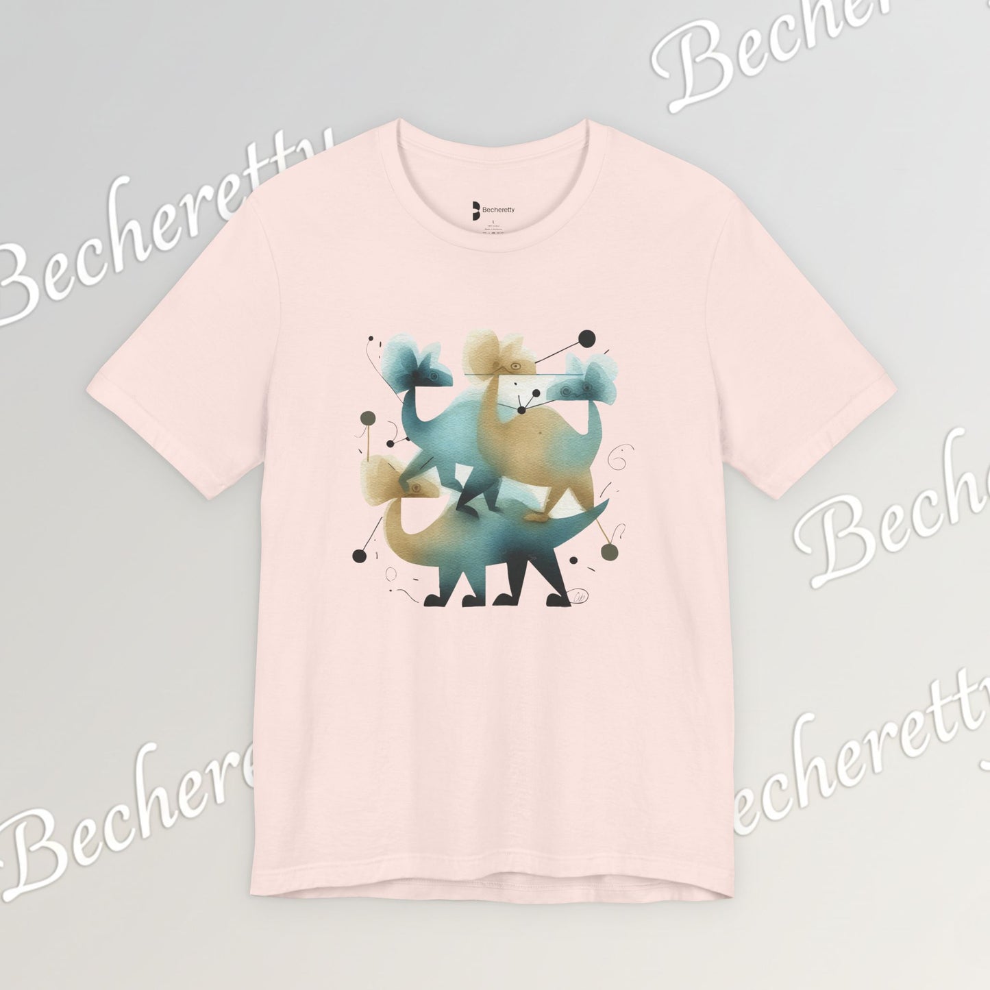 Abstract Balance "Dino"  Modern Graphic T-Shirt - Art Graphic Becheretty - Original abstract Illustration
