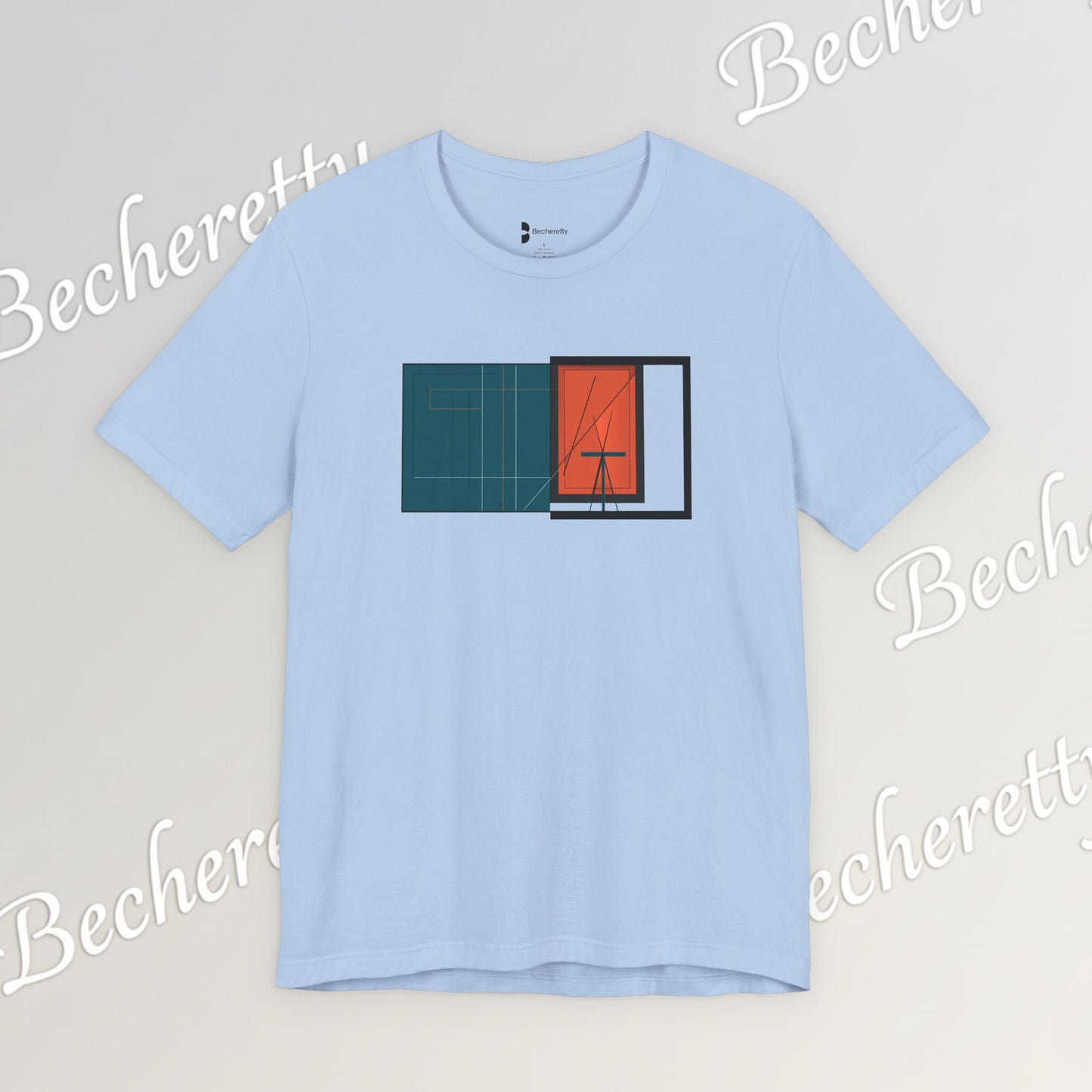 Minimalist Window Sunset T‑Shirt — Modern Geometric Home Vibe Tee - Art Graphic Becheretty