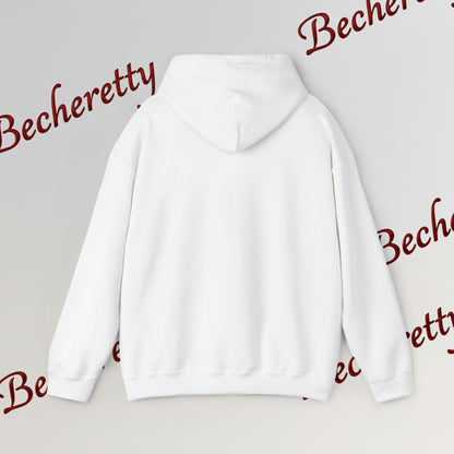 Artistic Soccer Ball Hoodie — Red, White & Blue Flying Soccer Graphic Art Becheretty - Ideal for Soccer Lovers