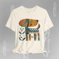Abstract Guardian Folk Art Dog T-Shirt — Modern Canine Lover Gift